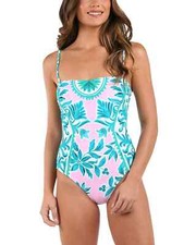 La Blanca L101431 Multi Opulent Bandeau One Piece Swimsuit Size 12