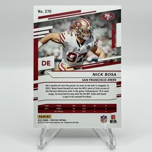 2022 Panini Prestige NICK BOSA #270 Xtra Points Purple /199 -San Francisco 49ers - Picture 3 of 4