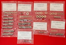 HARLEY AERMACCHI AMF SS SXT 125 POLISHED STAINLESS ENGINE BOLT SCREW KIT SET