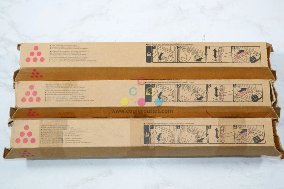 3 New OEM Lanier LD425c,LD430c,DSc530 Magenta Toner Cartridge 884976 - Image 4 of 4