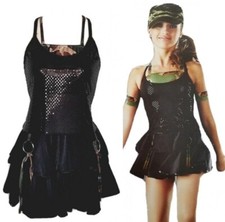 Rhythm Nation Adult Small Hip Hop Dance Costume Camo Dress & Hat CLEARANCE New
