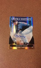 2011 Panini EEE blue Status Brandon Drury Autographed Rookie Card.#32/50.PADRES
