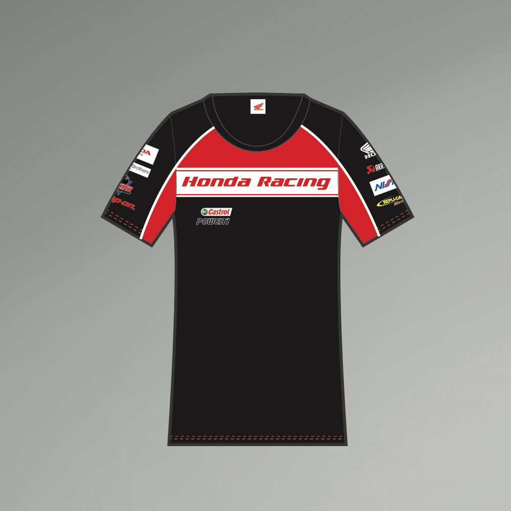 Tシャツ・カットソー HONDA MOTORCYCLE Racing Fire Blade Tshirt Black Official Honda Racing Black Woman's T shirt - 16BSBWTS | eBay