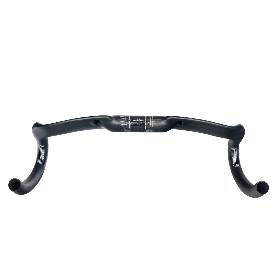  Manillar de bicicleta de grava de fibra de carbono para bicicleta de carretera Barra de caída Manillar de carreras 31,8 mm Foto 4 de 4