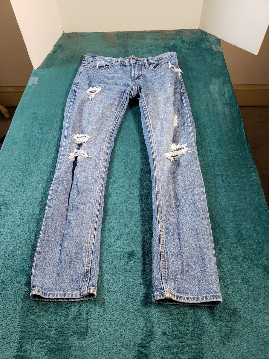 Old Navy Jeans Sz 28x30 Mens Blue Stretch Pants Mid Rise Casual Skinny Denim