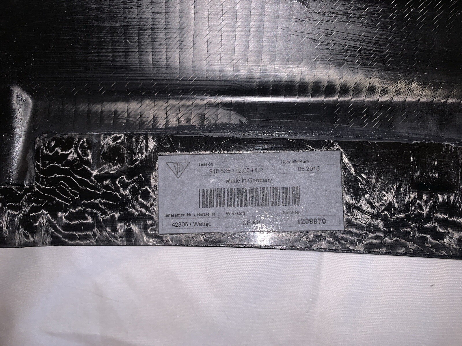 Porsche 918 Spyder Roof Panel / Right Side