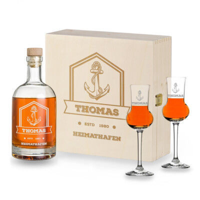 Likör Geschenkset 4-TLG mit Wunschgravur