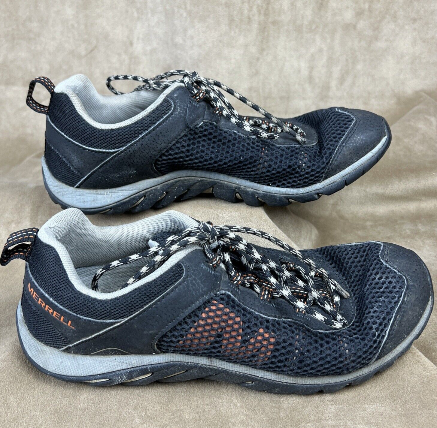 Scarpe da trail Merrell J289763C uomo 9 letto di fiume acqua nero arancione bruciato