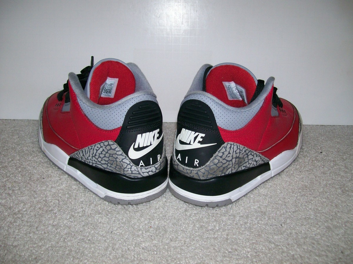 SZ 8.5 Air Jordan 3 III Fire Red CK5692-600 Black Cement