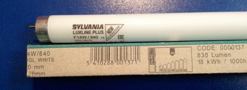 SYLVANIA/PHILIPS Tube Fluorescent F14W/133-640 360mm T8 G13 - Photo 3/3