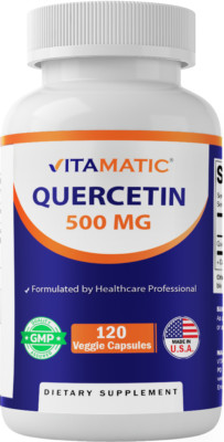 Vitamatic Quercetin 500 mg, 120 Vegetarian Capsules