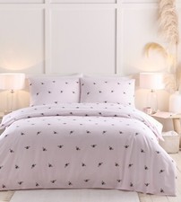 Image of Bumble Bee Design Duvet Cover in Pink All Sizes Polycotton