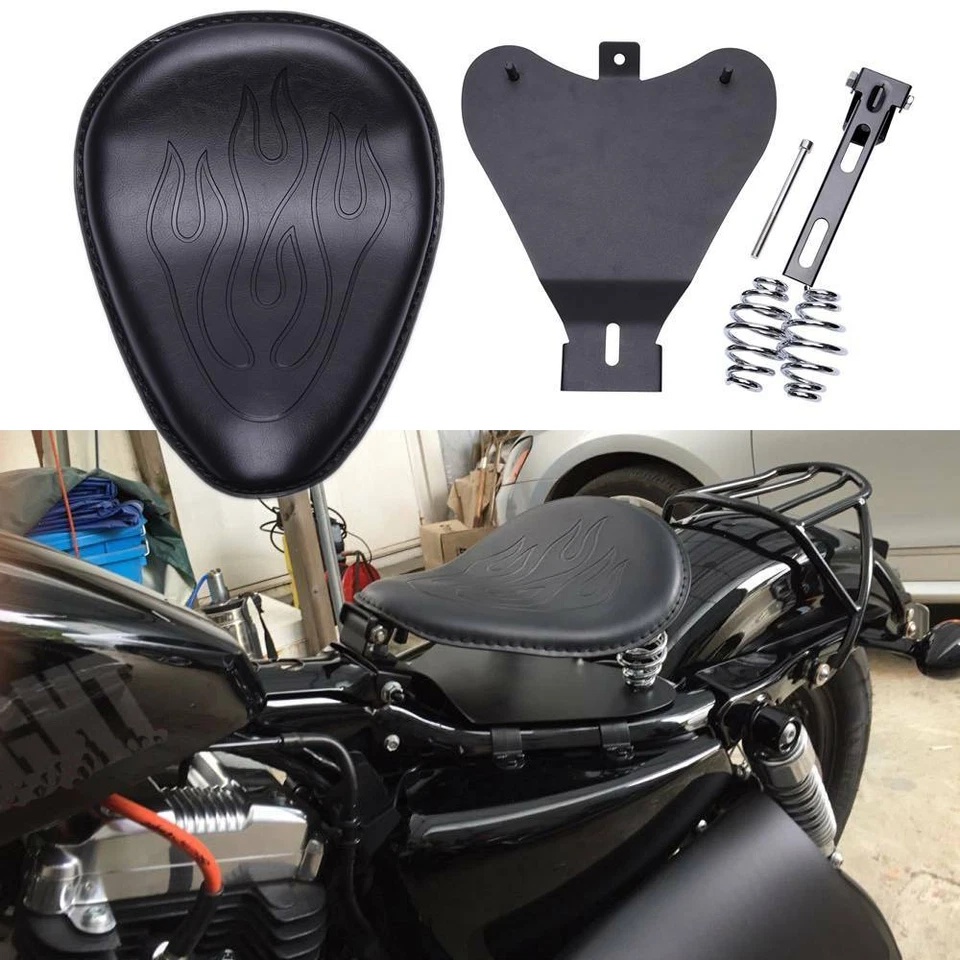 Motorcycle Solo Seat Springs For Harley Heritage Springer Softail Bobber Chopper - Image 4 of 4