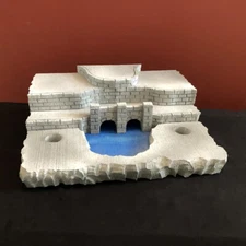 BRIDGE AND POND DISPLAY PLATFORM SET FOR DEPT 56 OR LEMAX VILLAGE, FREE SHIPPING