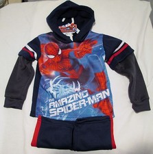 Marvel Comics The Amazing Spider-Man 2 Piece Hoodie Set Size 2T or 3T NWT