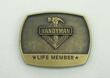 Vintage 90's 1996 Handyman Club Of America Life Member Belt Buckle