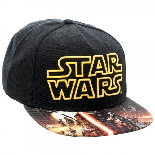 STAR WARS THE FORCE DESPIERTA SÍMBOLO NEGRO GORRA SNAPBACK CON VISERA IMPRESA - Imagen 3 de 4