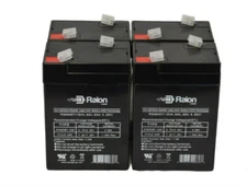 Raion 6V 4.5Ah Replacement Battery For Powerfit S306/4 S - 4 Pack