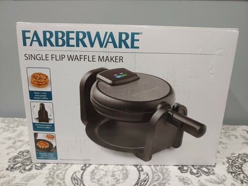 single flip waffle maker farberware
