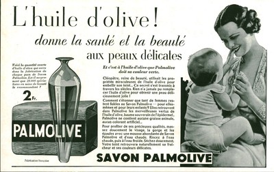Alte Reklame Seife Palmolive 1933 aus Zeitschrift