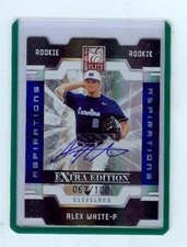 2009 ELITE ALEX WHITE AUTO ROOKIE RC SP #67/100 INDIANS