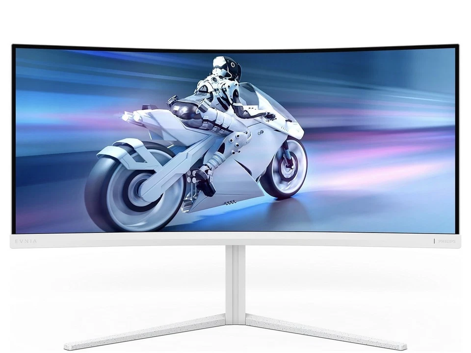 Philips Evnia 34M2C5501A 5000 34" 180HZ QHD White Multimedia Curved Monitor 1ms - Image 3 of 4