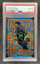 2024-25 Mosaic STEPHEN CURRY Stained Glass Prizm Case Hit SP #7 Gem Mint PSA 10