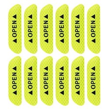 Car Reflective Stickers Night Visibility Warning Reflective Door Open Yellow