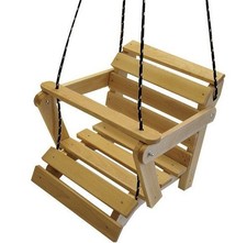 Kinderschaukel Babyschaukel NATURAL Schaukel aus Holz Holzschaukel 5 in 1