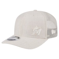 Men's New Era Light Beige Miami Marlins Flawless 9SEVENTY Stretch-Snap Hat