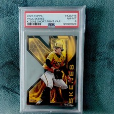 PSA 8 POP 5 Paul Skenes 2025 Topps K-Zone Reverse SSP KZSP-15 🔥