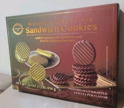 Gelovery Matcha & Chocolate Sandwich Cookies 16oz/456g