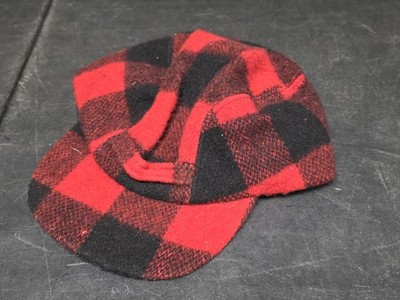 Vintage Woolrich Buffalo Plaid Wool Hat Trapper Cap Red  display picture 2