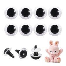 18mm Safety Eyes, 26Pcs Realistic Doll Crocheting Safety Eyes Black