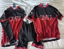 Carnegie Mellon Men's Cycling Jersey Kit Bib Long Sleeve Global Cycling Gear NWT