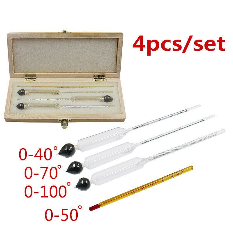 Alcohol Hydrometer Distilling 0-100% Whiskey Moonshine Spirit Distilling Test
