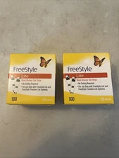 2 boxes Freestyle LITE Blood Glucose Test Strips 100 Count each - EXP 05/31/27