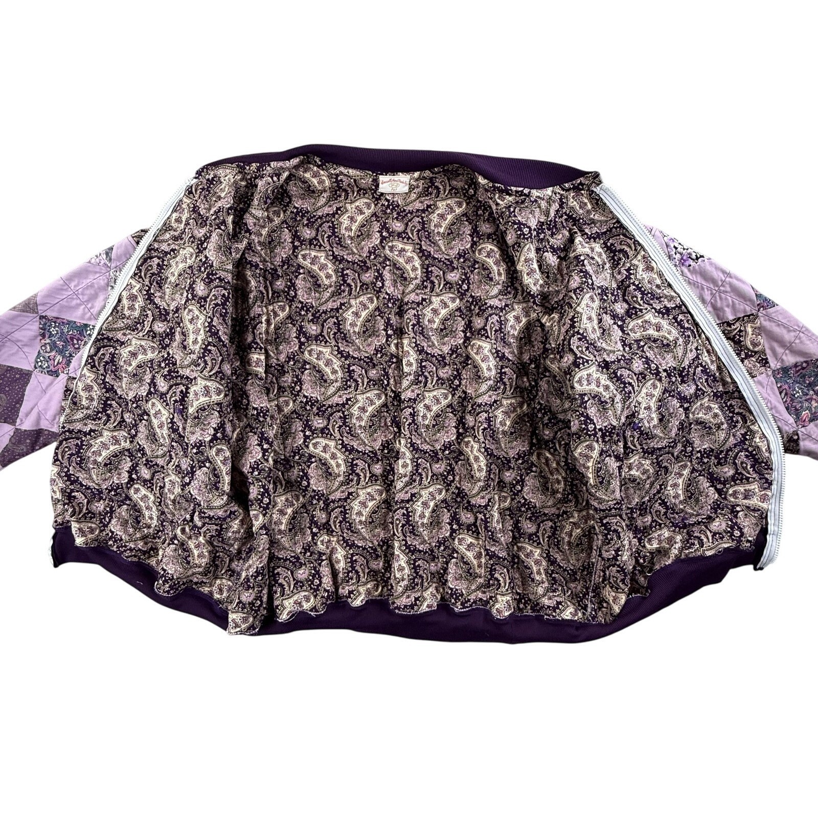 Vintage Patchwork Quilted Bomber Jacket Womens 2X… - image 3