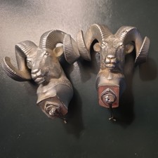 1981 - 1993 Dodge Ram Head Ramcharger Hood Ornament Mopar Set Of 2 1981 - 1993 Dodge Ram Head Ramcharger Hood Ornament Mopar Set Of 2