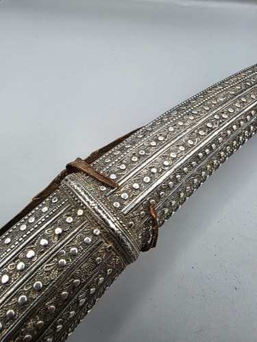 Rare Antique Silver Dagger Jambiya (Sabiki) Handmade Yemen / Saudi Arabia 67 cm - Picture 10 of 22