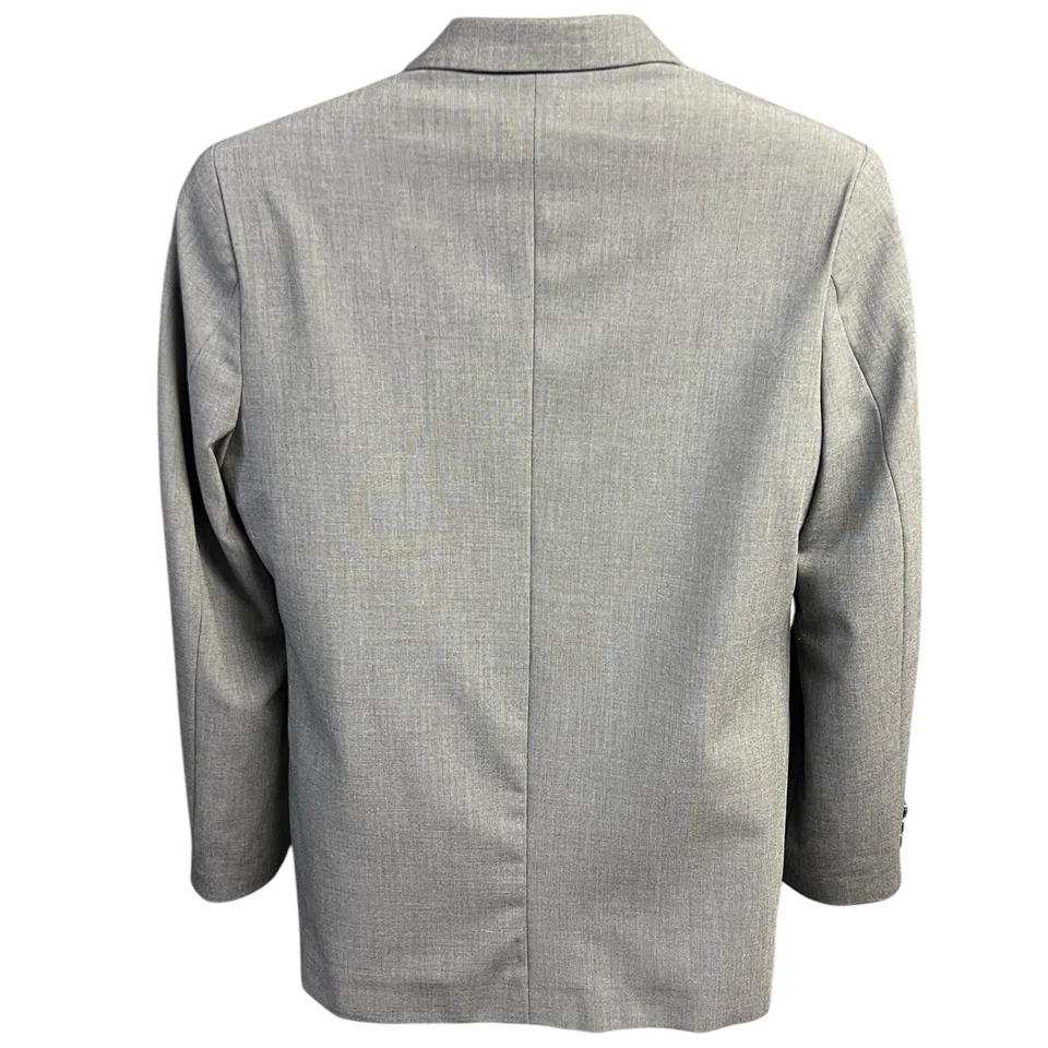 Blazer CHAPS Chicos 16R Gris Medio Pecho Único Clásico A Medida 2 Botones Foto 4 de 4