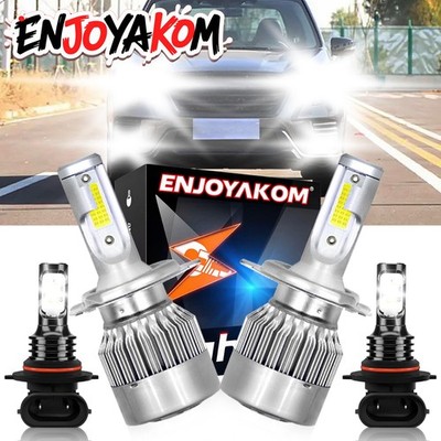 For Subaru Forester 1998-2002 Combo LED Headlight Kit Hi Lo+Fog Light Bulb 6000K