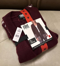 Frye Women's Border Patterned Cardigan - Oxblood Red - Medium