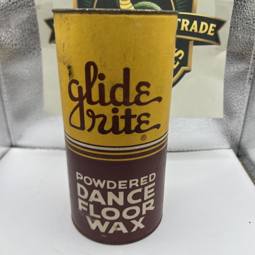 Vintage Glide Rite Powdered Dance Floor Wax Shuffleboards Wood Tile Advertising 