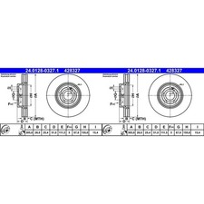 2x ATE BREMSSCHEIBEN 305mm BEL&Uuml;FTET VORNE passend f&uuml;r MERCEDES A-KLASSE B-KLASSE