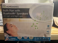 Homewerks 7130-16-BT Bathroom Fan with Color Changing LED Light and Bluetooth