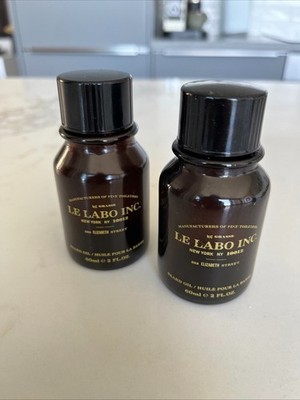 LE LABO INC. Bartöl Leerflasche x2 60ml Set 100% Original - Sammler/Wiederverwendung