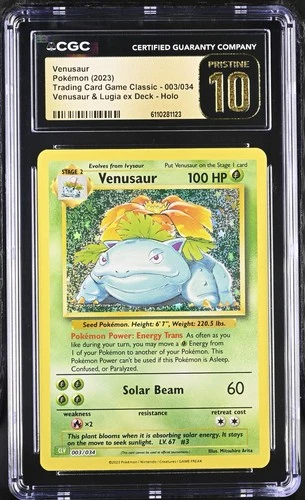 CGC PRISTINE 10 2023 Pokemon CLV EN-TCG Classic Venusaur #003