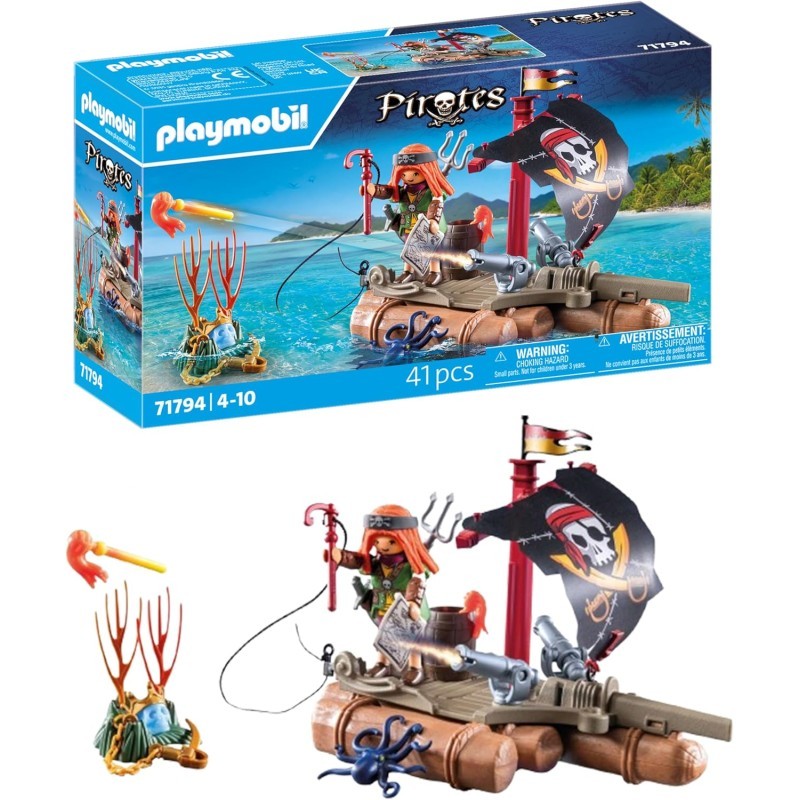 PLAYMOBIL | Pirati | Zattera dei pirati | Giocattolo Pirata | Personaggio Pirata