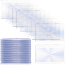 Fresnel Lens Thin 100 Pcs 3.3x2.2 in Transparent for Optical Project